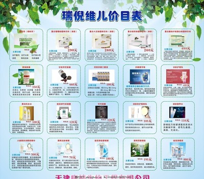 瑞倪維兒產品價目表解析與燕諾安系列介紹